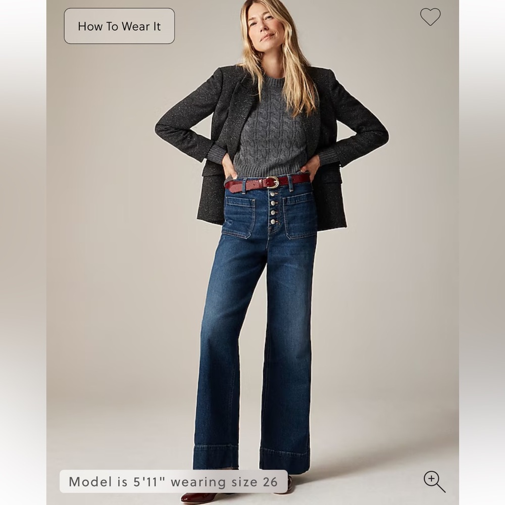 29 Tall Denim Trouser Jean with button fly